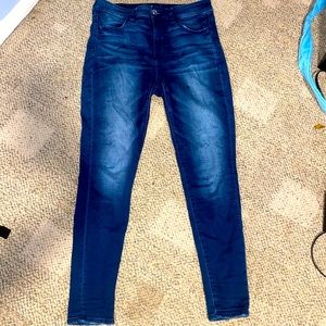Dark blue high-rise jegging